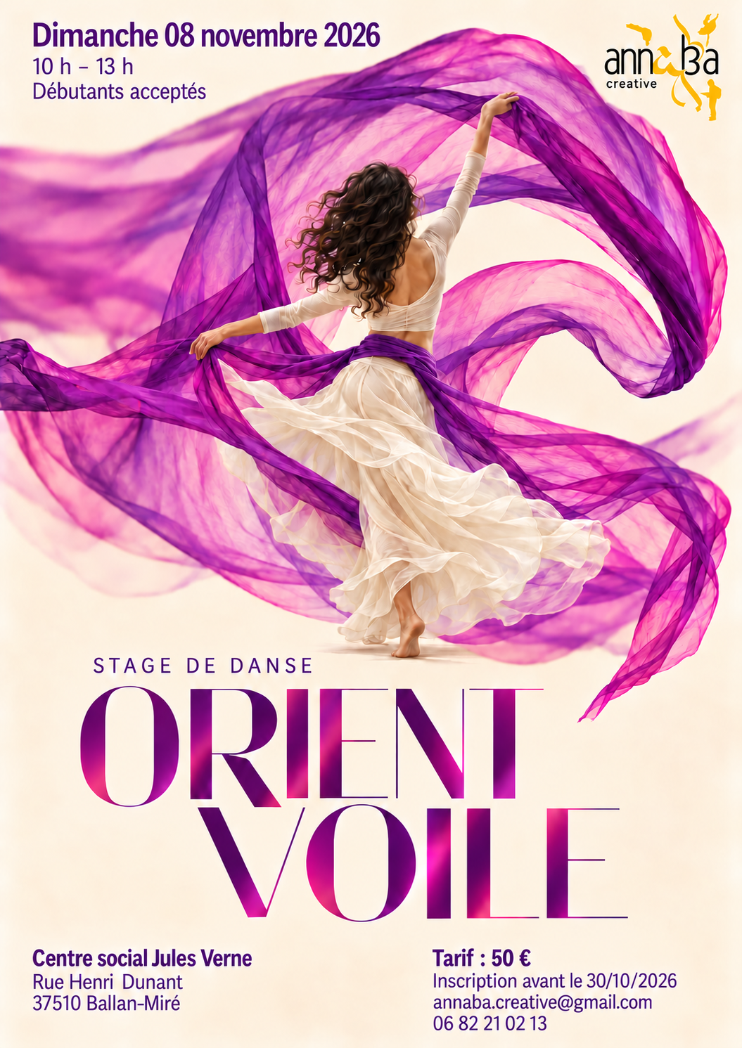 Stage danse orient voile 08-12-2026